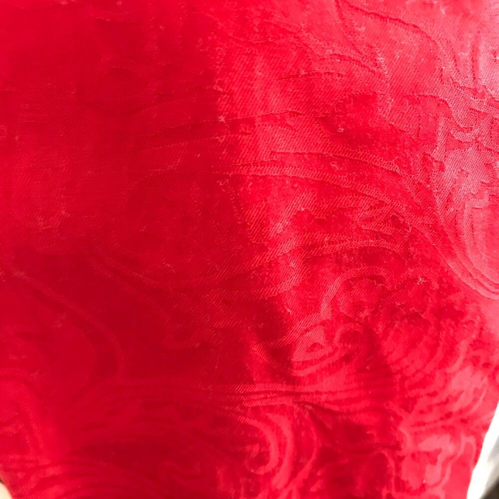 Chico's Red Structured Damask Tunic Button Up Top… - image 3